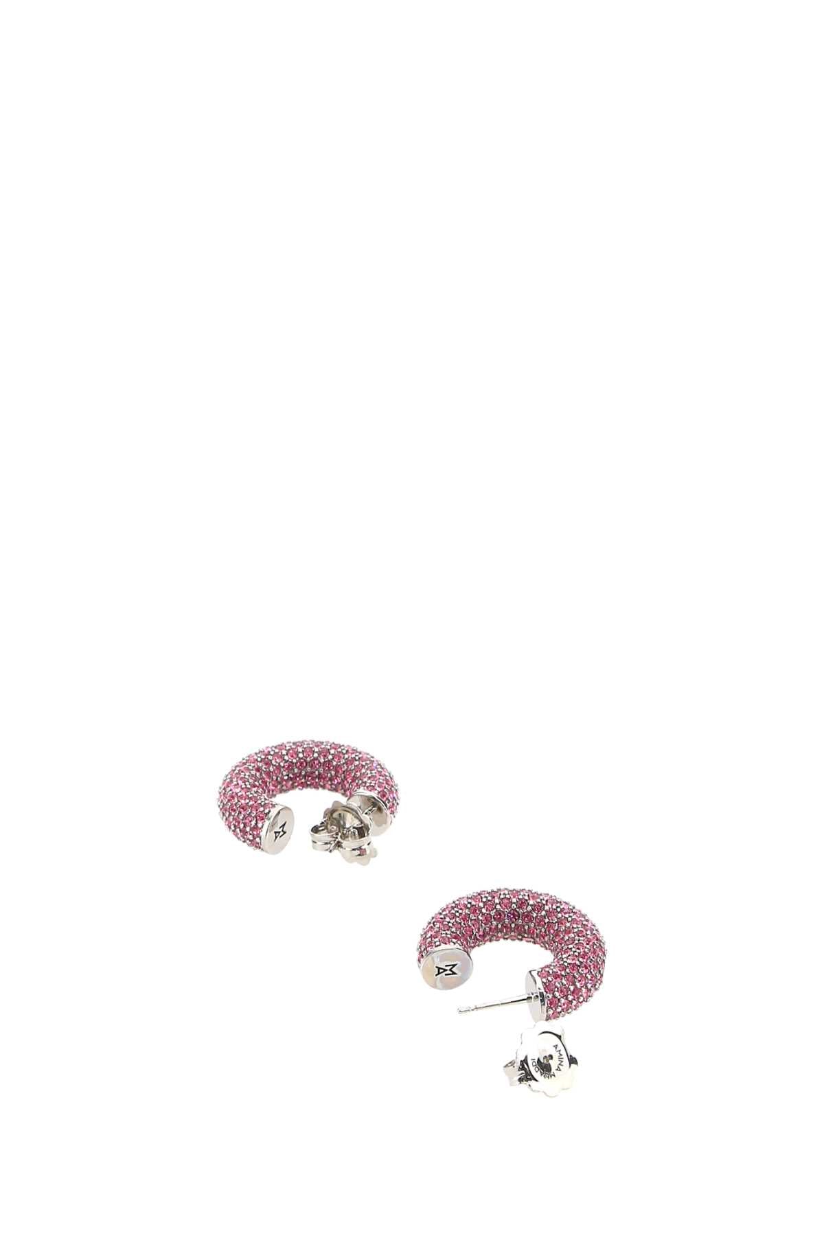 Amina Muaddi Women Embellished Metal Mini Cameron Earrings