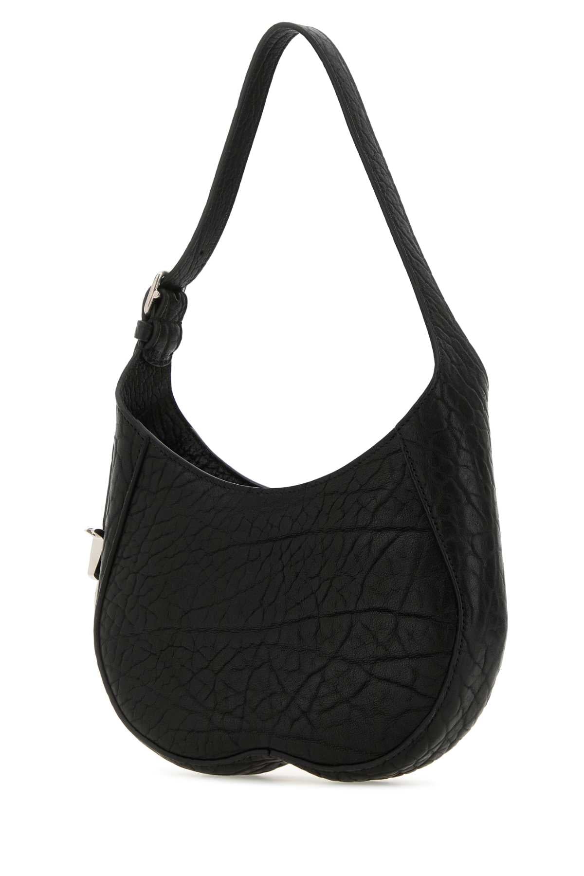 Burberry Women Black Leather Small Chess Shoulder Bag