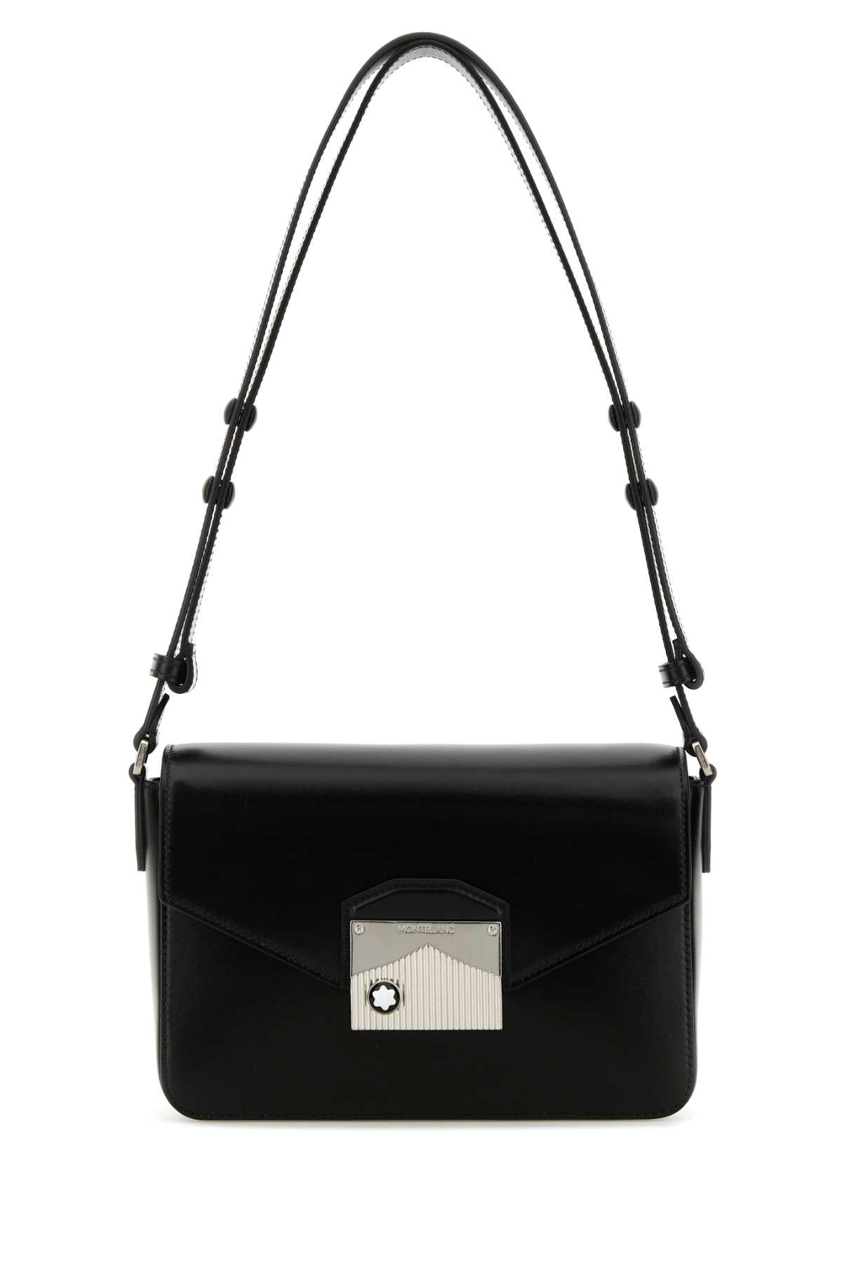Montblanc Men Black Leather Meisterstuck Shoulder Bag