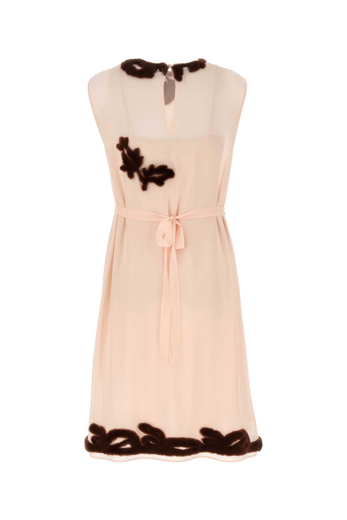 Prada Women Light Pink Georgette Dress