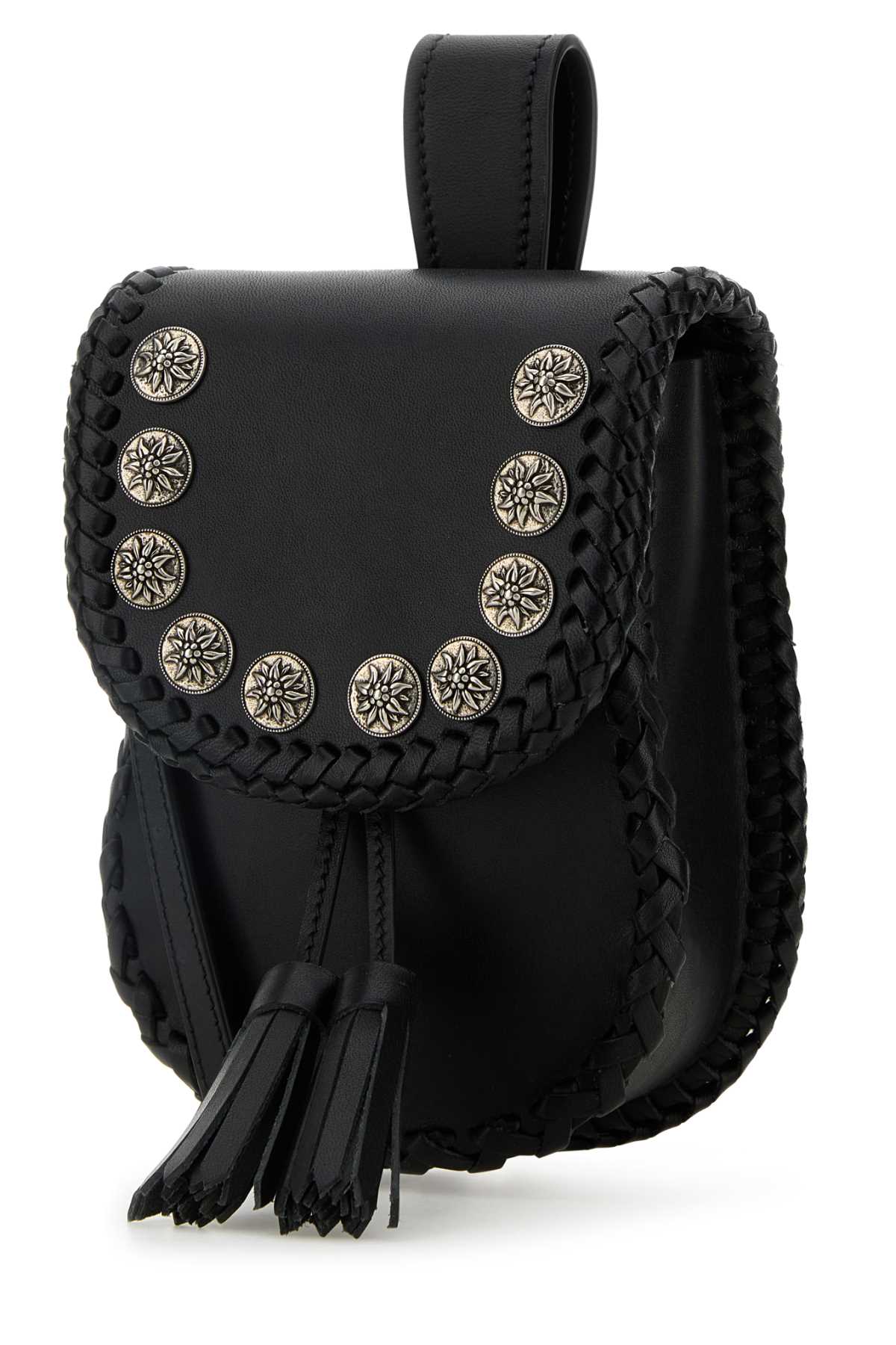 Prada Women Black Leather Crossbody Bag