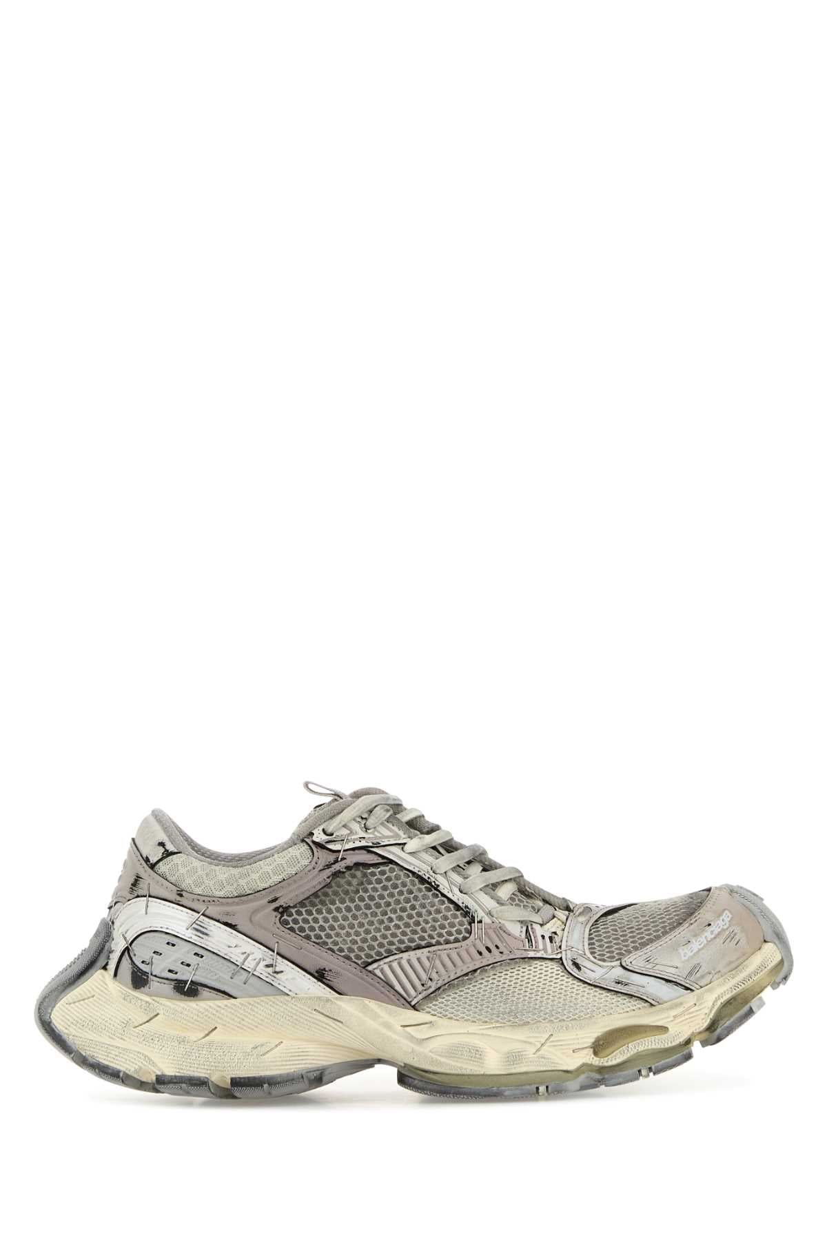 Balenciaga Women Multicolor Synthetic Leather And Mesh Stapler Sneakers
