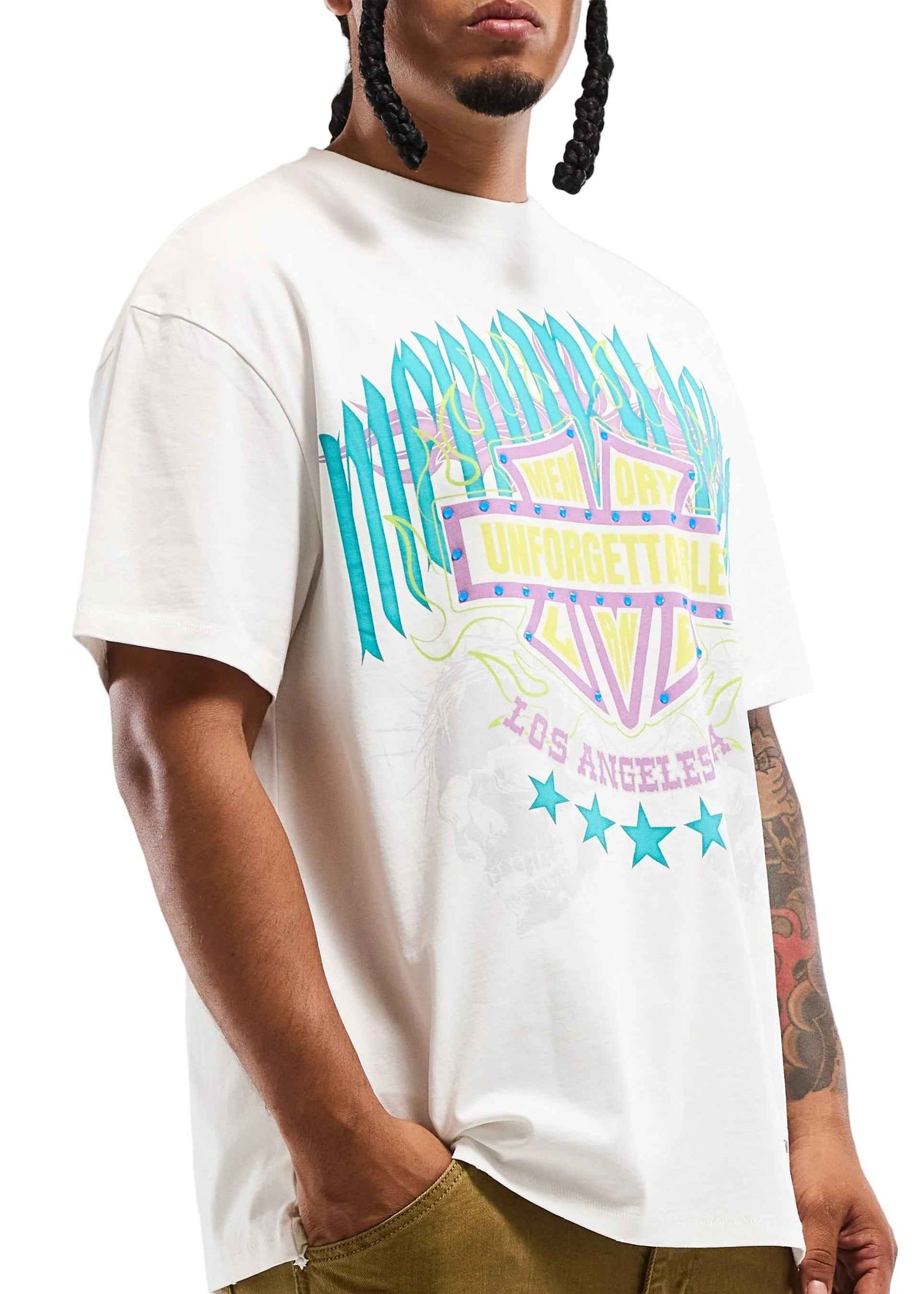 Memory Lane Unforgettable Shield Tee - Antique White
