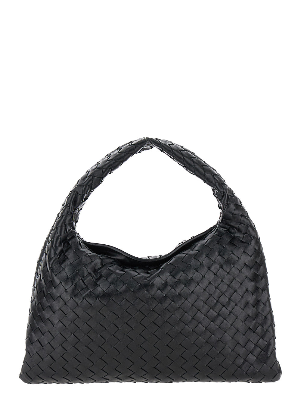 Bottega Veneta Women Shoulder Bag 'Hop Piccola' With Intreccio Motif In Black Leather For Women