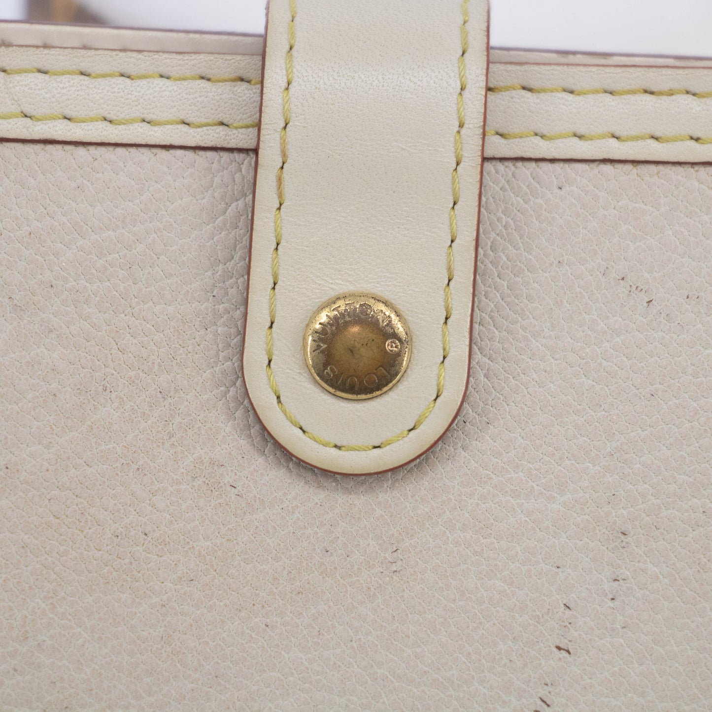 Louis Vuitton Ivory Suhali Compact Zippy Wallet #2055