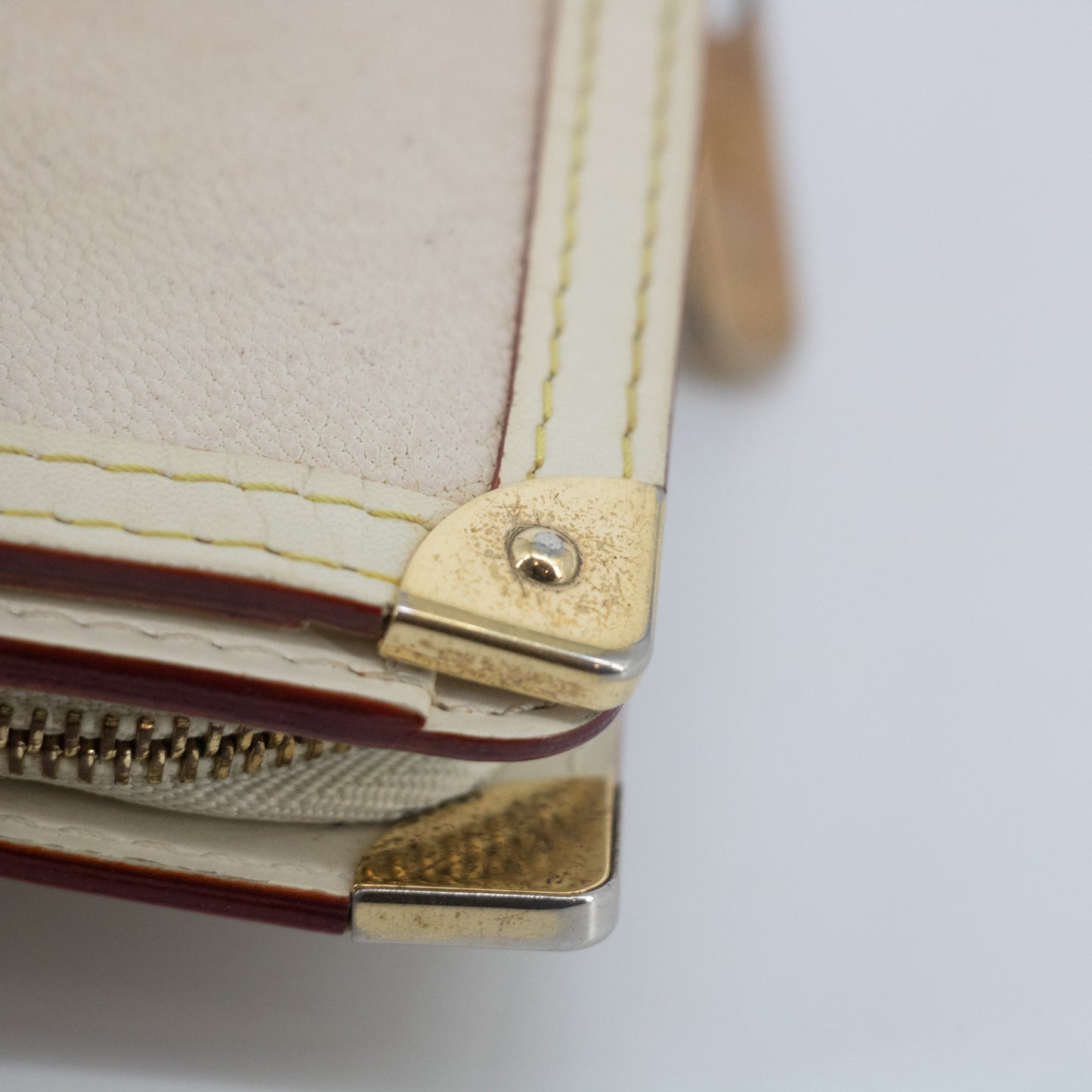 Louis Vuitton Ivory Suhali Compact Zippy Wallet #2055