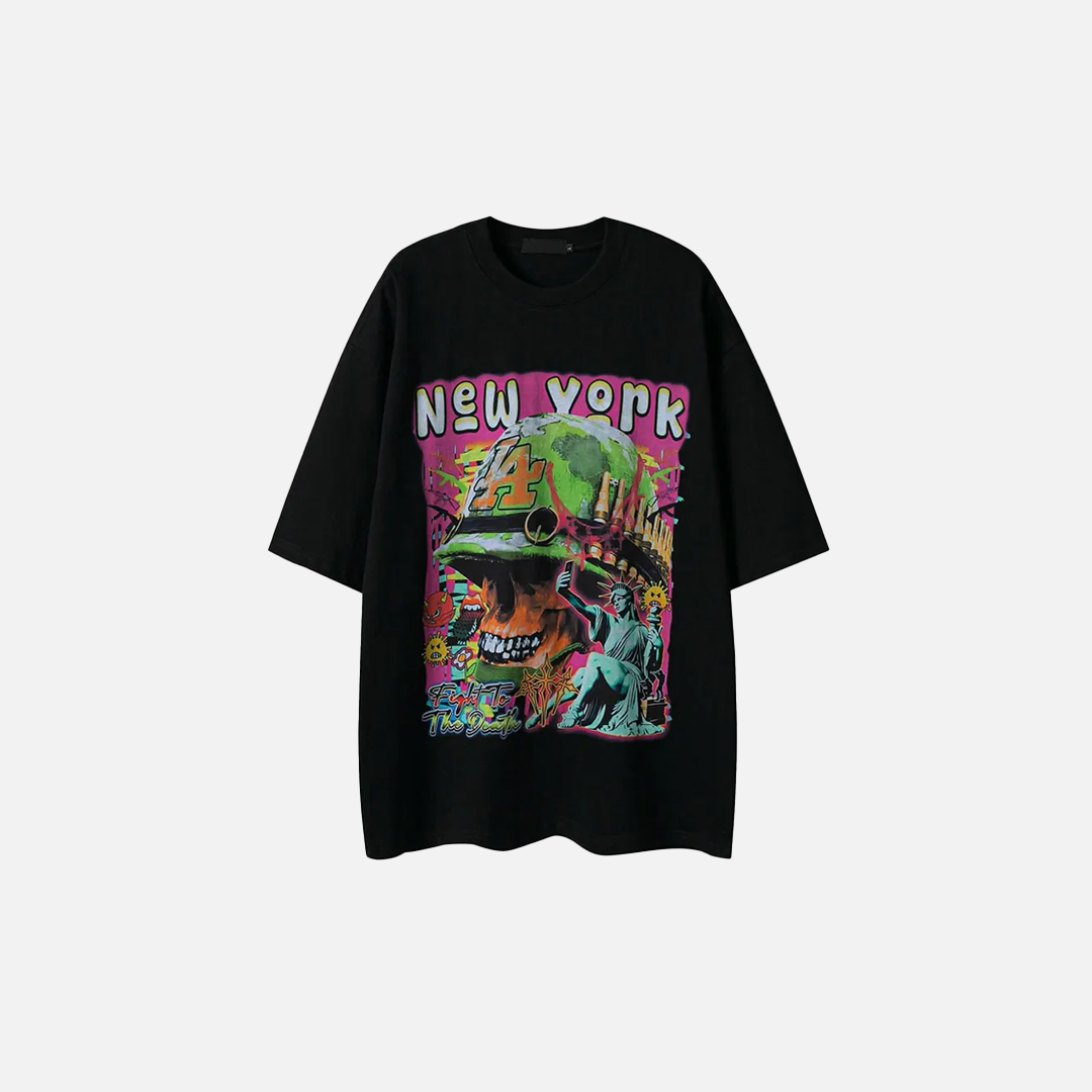 Y2K Graphic Hip Hop Funny Printed T-Shirt - Luxuryurbanwear