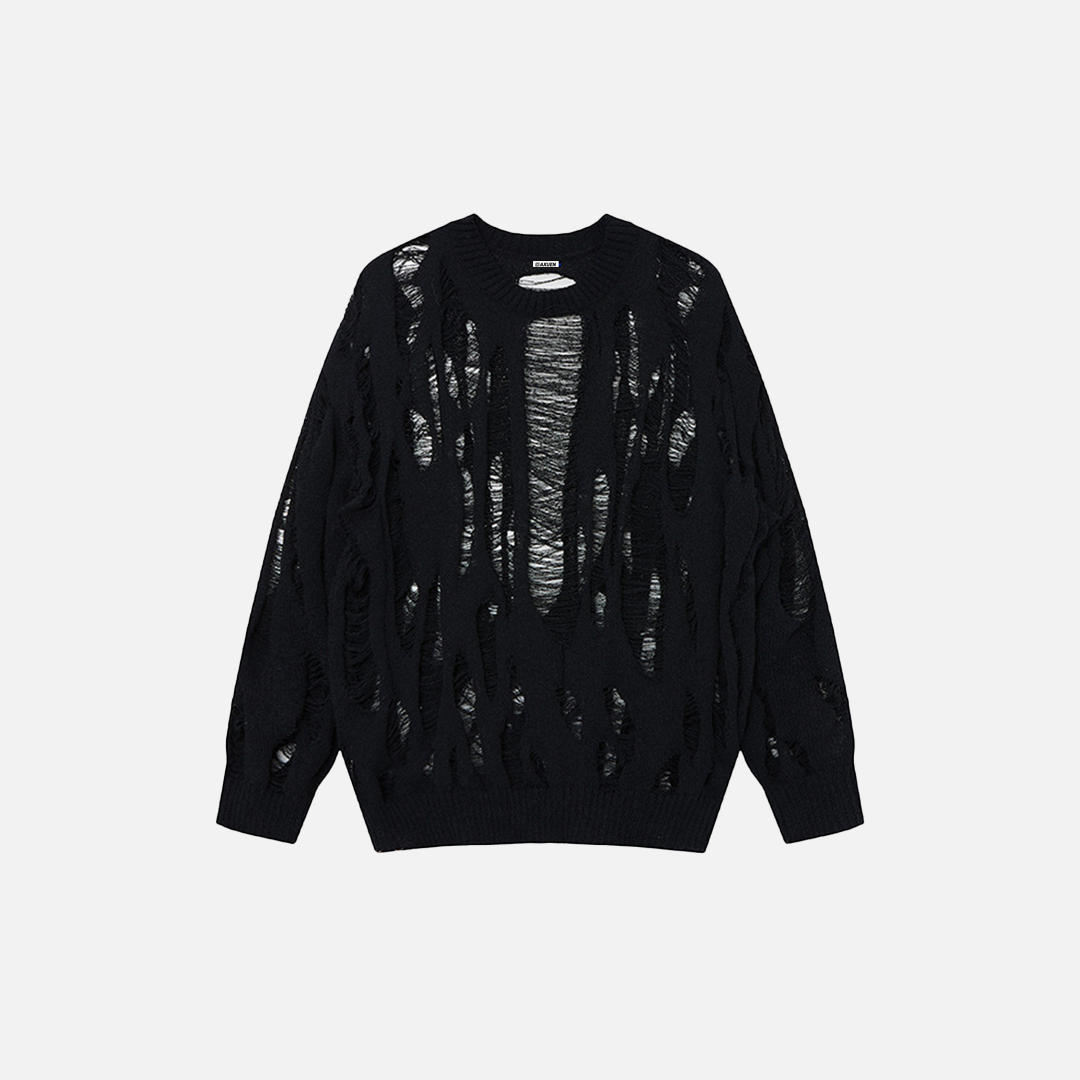 Women Stylish Oversized Round Neck Knit Sweater - Luxuryurbanwear