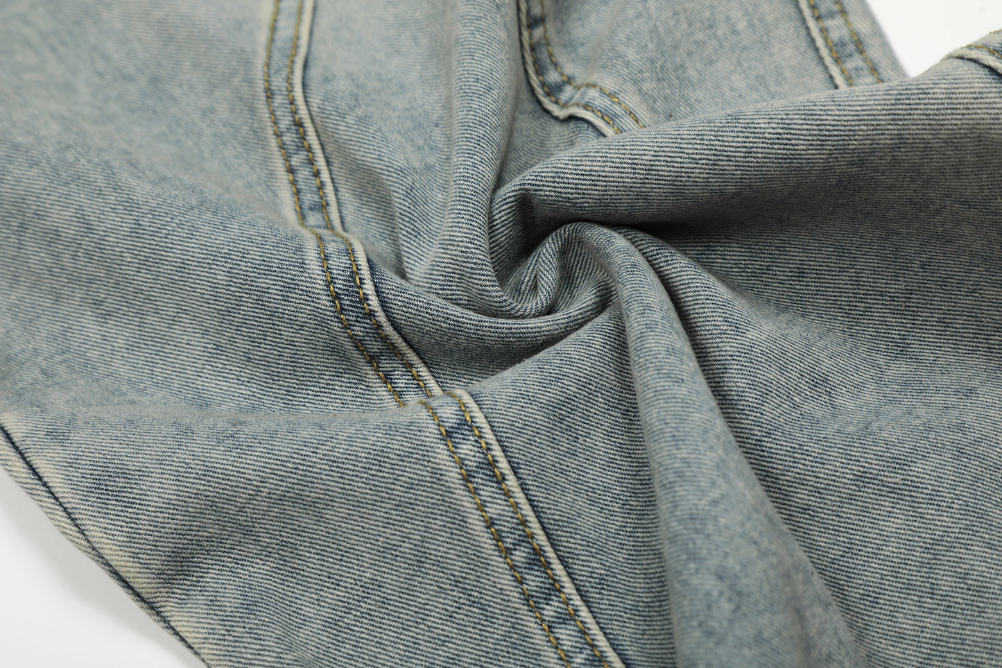 Denim Retro Belt Detail | Patchwork Barrel Jeans - Luxuryurbanwear