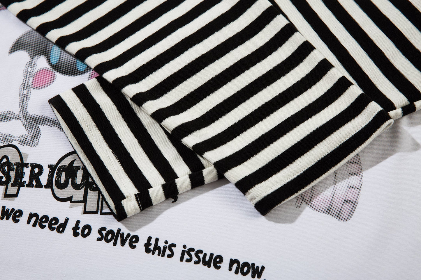 Street Anime Cartoon | Stripe Sweatshirt - Luxuryurbanwear