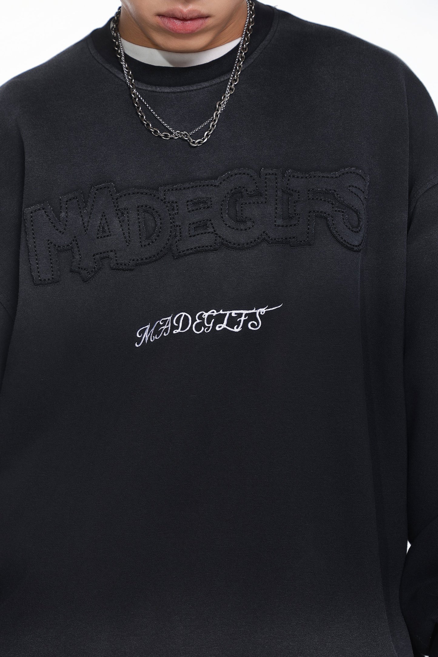 Embroidered Graphic Gradient | Casual Sweatshirt - Luxuryurbanwear