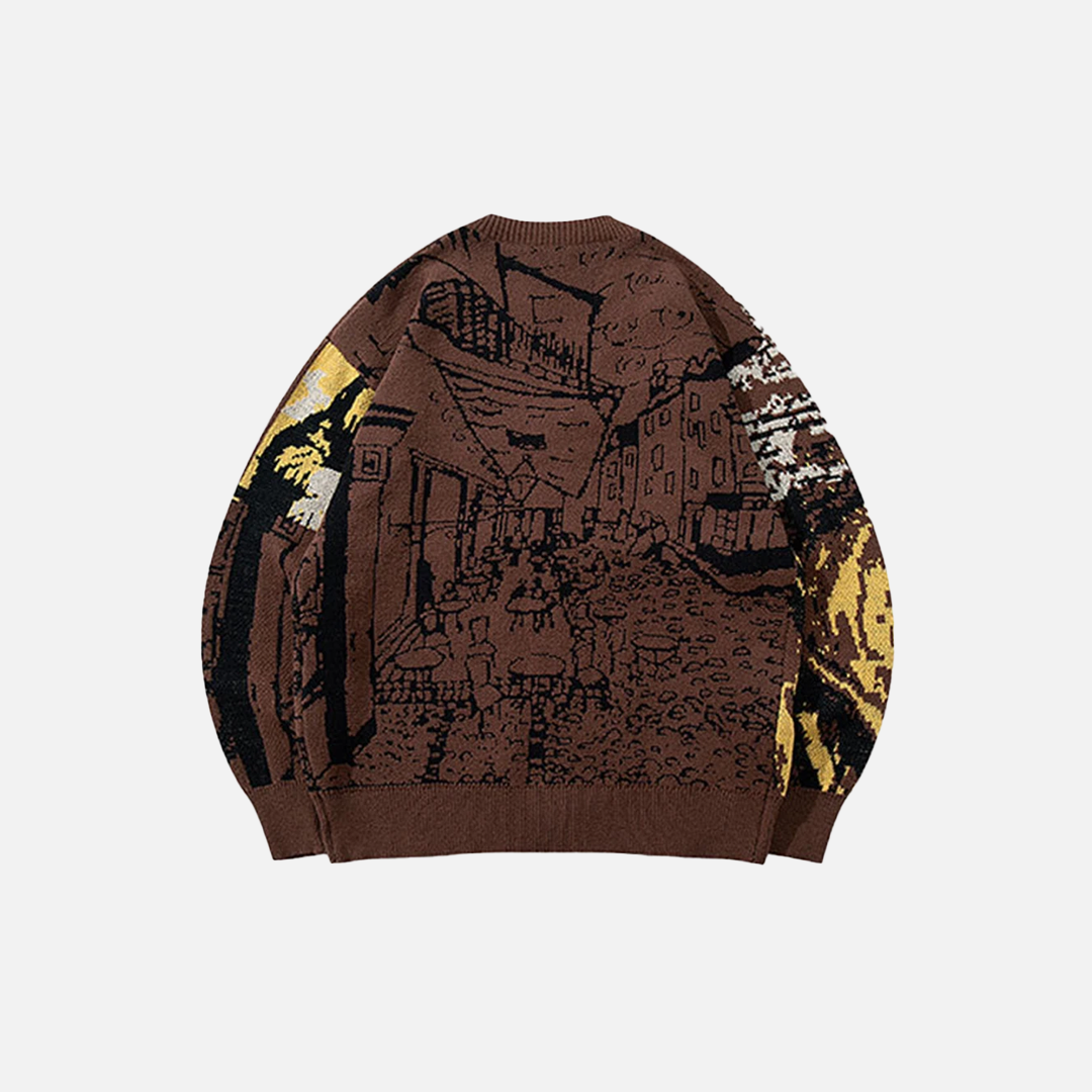 Lightweight Oversized Vintage Knit Classic Cardigan - Luxuryurbanwear