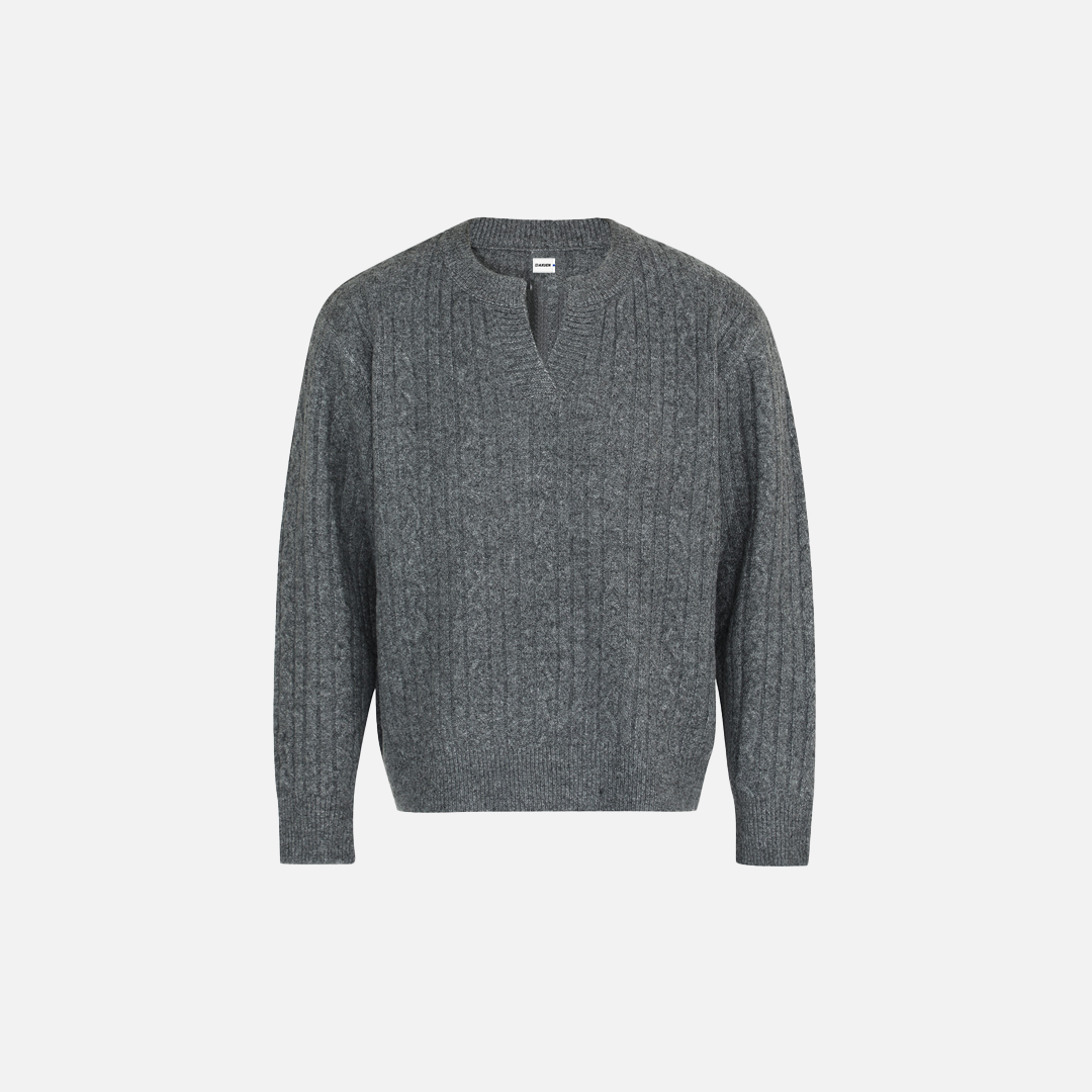 Autumn Men Cozy Knit V-Neck Sweater - Luxuryurbanwear