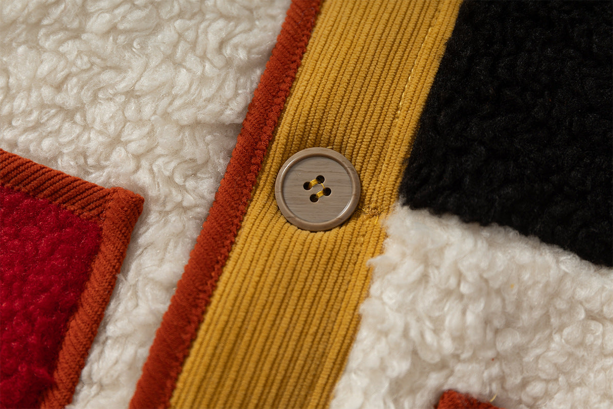 Color Blocking | Panel Fleece Coat - Luxuryurbanwear