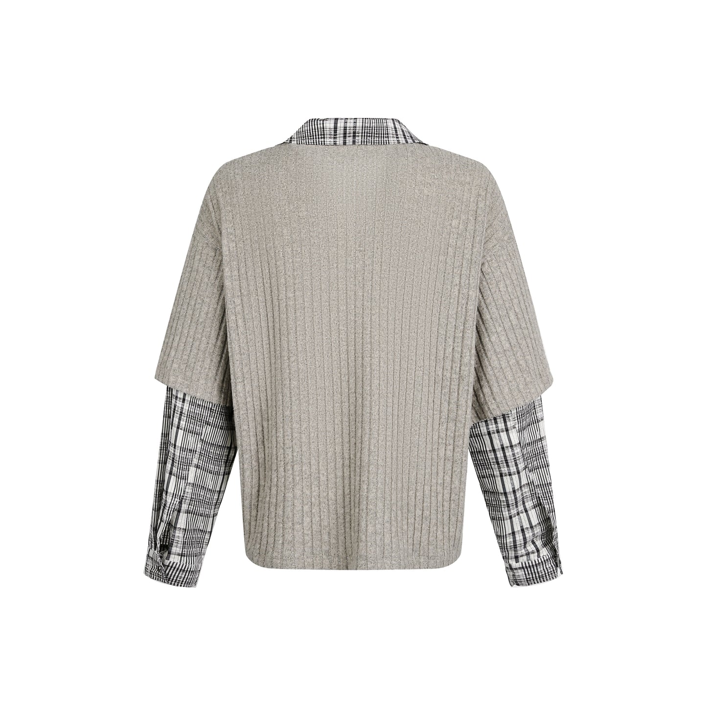 Vintage Plaid Teddy | V-Neck Sweatshirt - Luxuryurbanwear