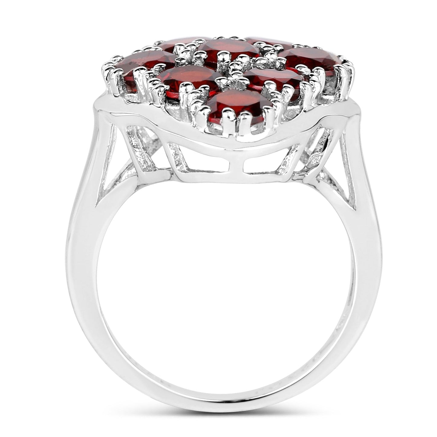 5.22 Carat Genuine Garnet .925 Sterling Silver Ring