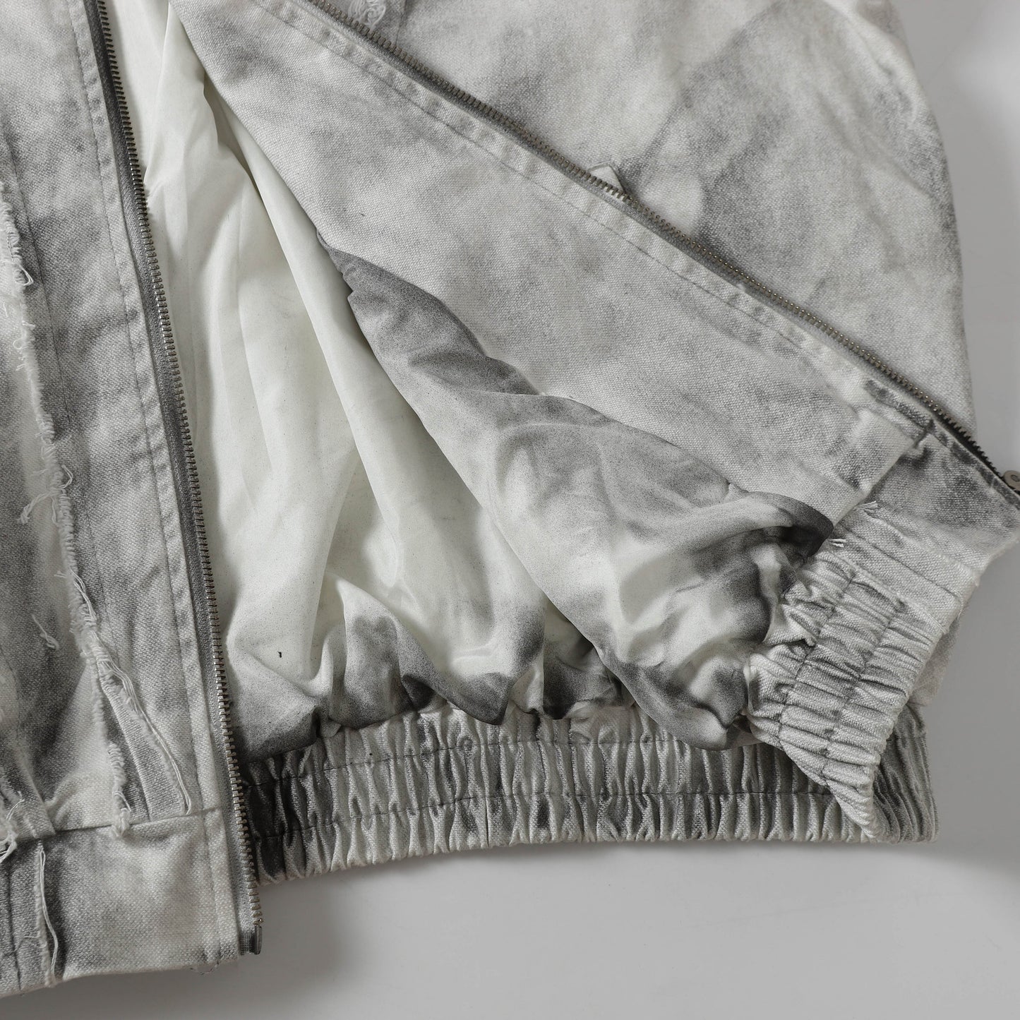 Washed Fray Edge | Hooded Jacket - Luxuryurbanwear