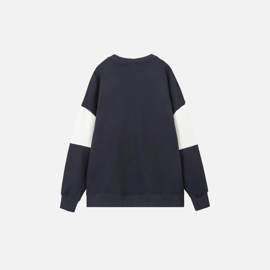 Cozy Embroidered Round Neck Long Sleeve Sweatshirt - Luxuryurbanwear
