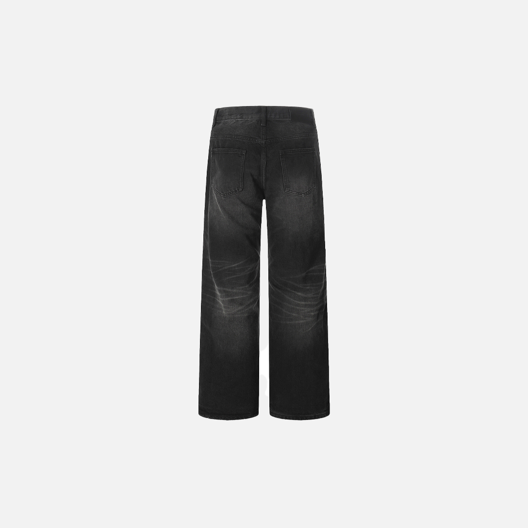 Essential Black Distressed Loose Fit Denim Jeans - Luxuryurbanwear