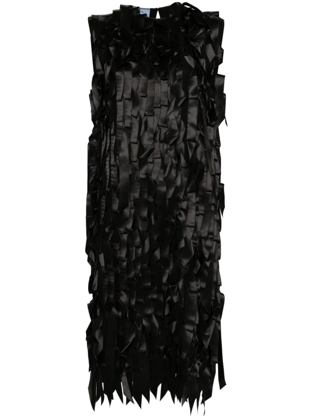 Prada Women Abito Midi Con Fiocchi