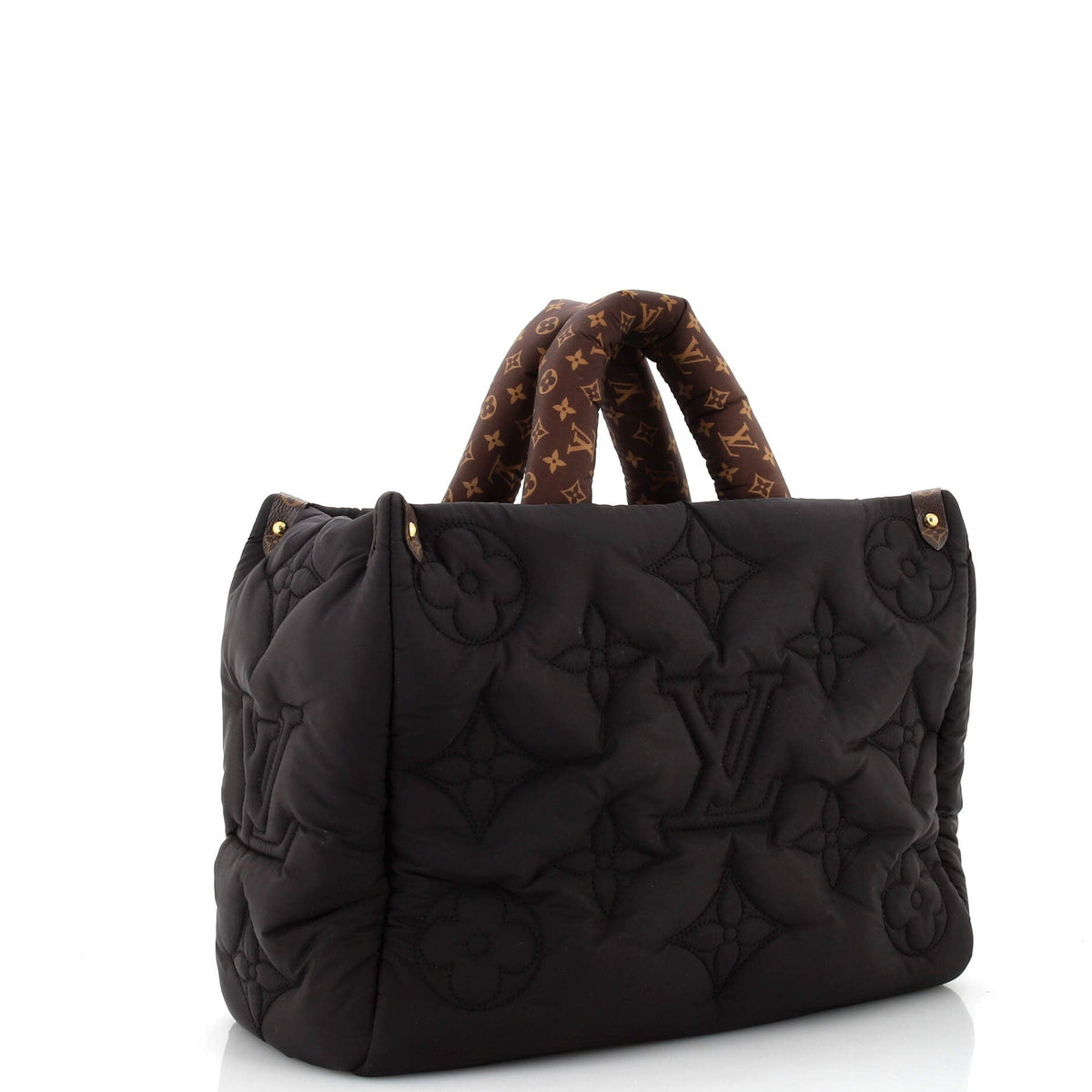 Designer Pillow OnTheGo Tote Monogram Quilted Econyl Nylon MM