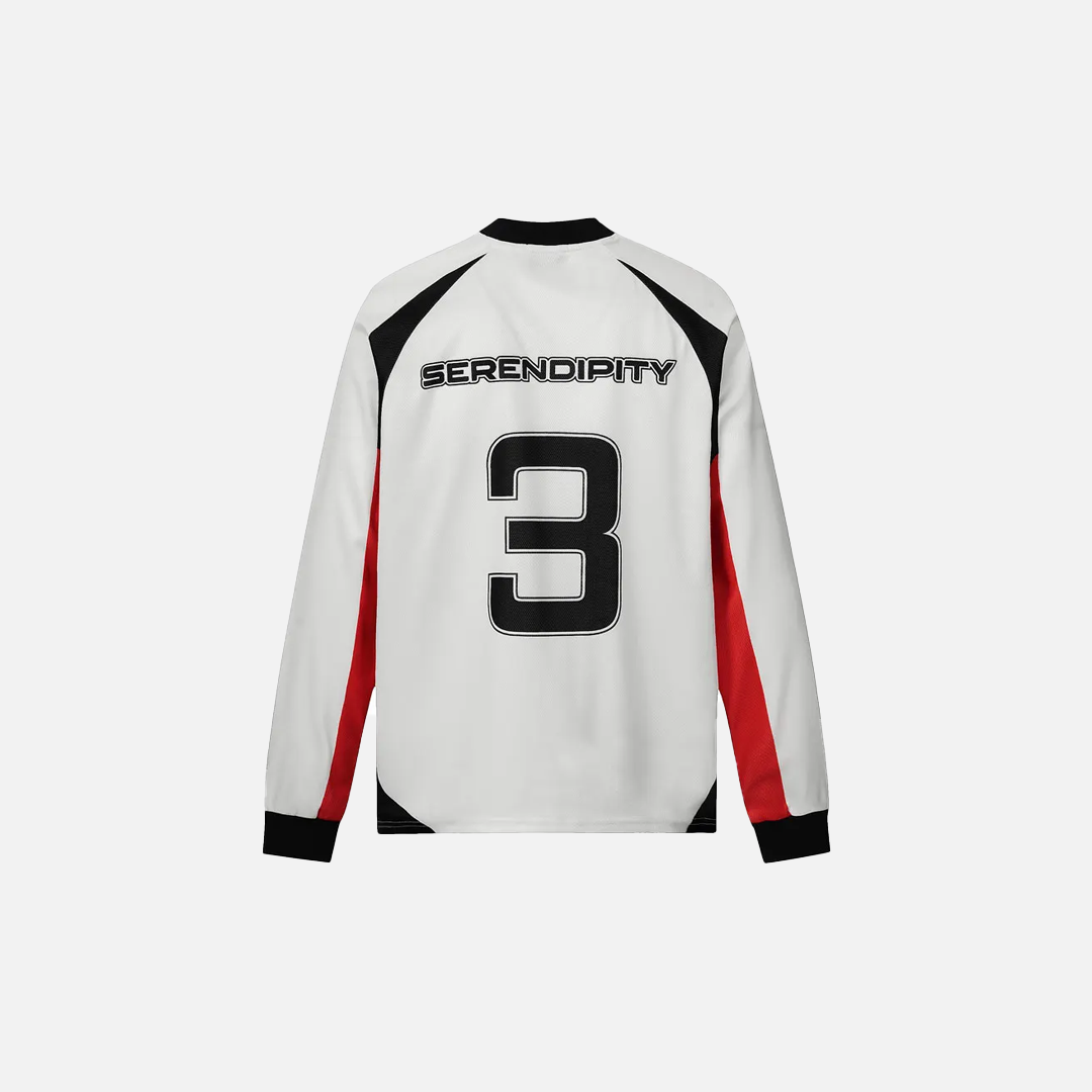 Plush Mesh Graphic Patchwork Sport Long Sleeve T-Shirt - Luxuryurbanwear