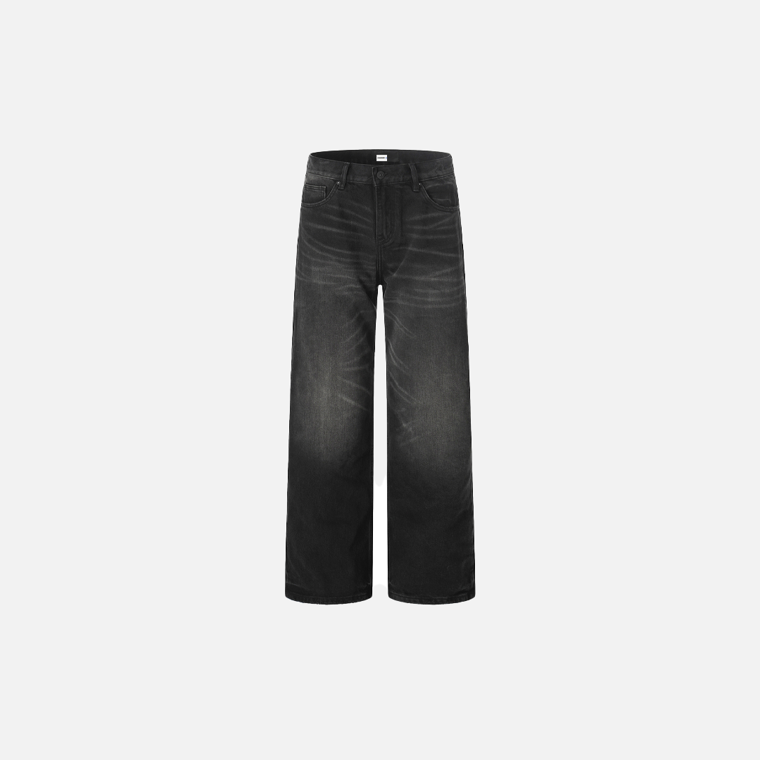 Essential Black Distressed Loose Fit Denim Jeans - Luxuryurbanwear