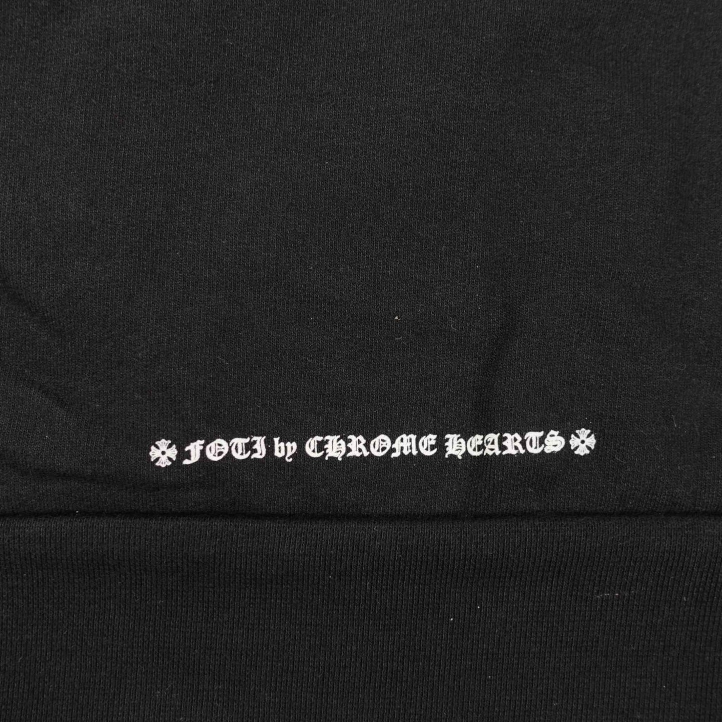 Chrome Hearts Foti Zip Up Hoodie in Black/White