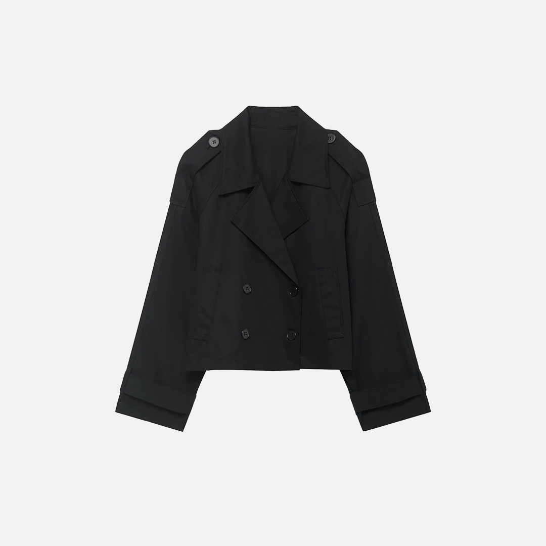 Chic Double Breasted Retro Trench Jacket - Luxuryurbanwear