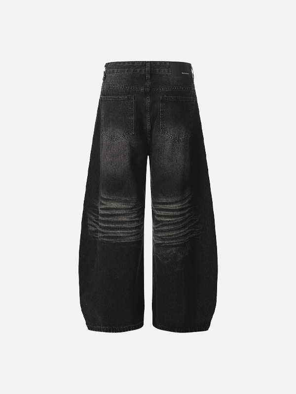 Gothic Trendy Distressed Punk Loose Wide Leg Jeans - Luxuryurbanwear