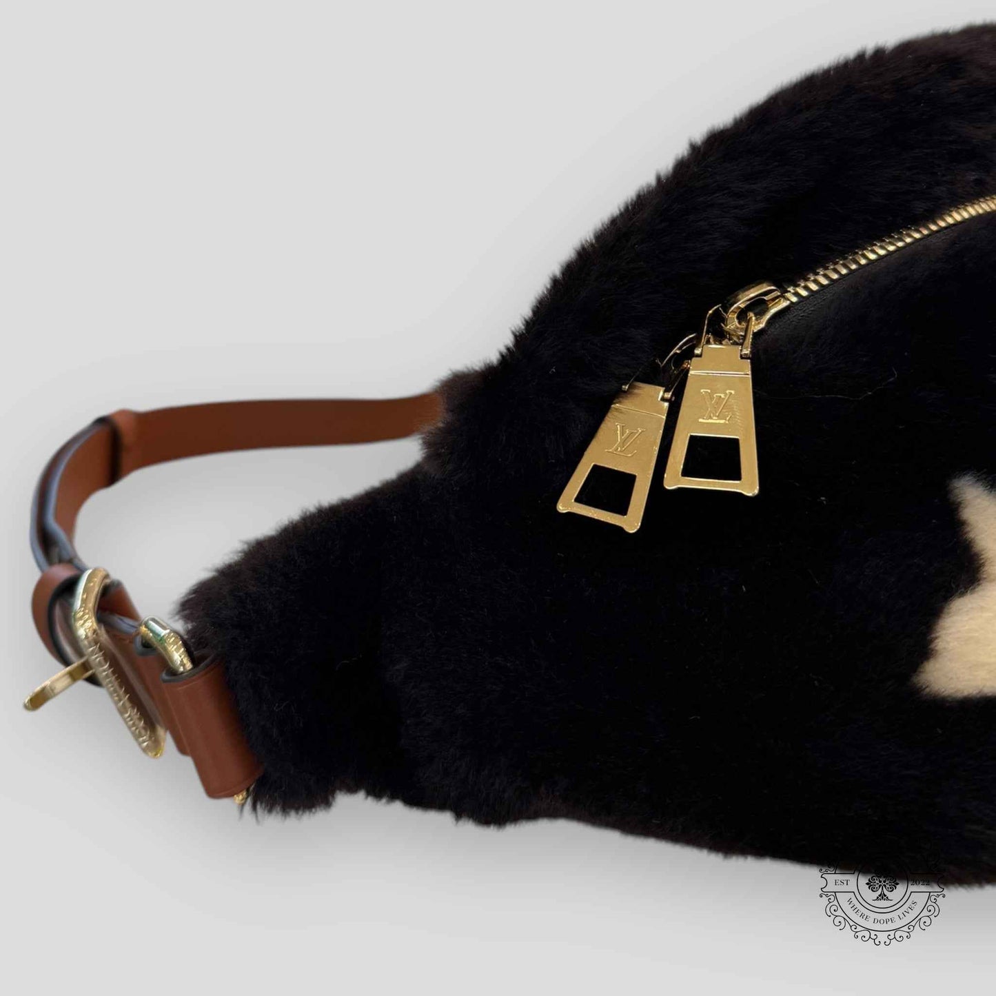 Louis Vuitton Chocolate Shearling Bumbag