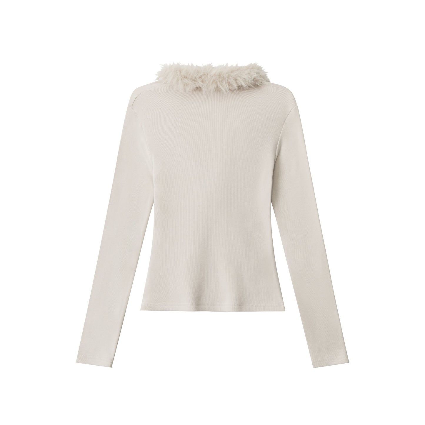 Fuzzy Vibe | Faux Fur Collar Knit Top - Luxuryurbanwear