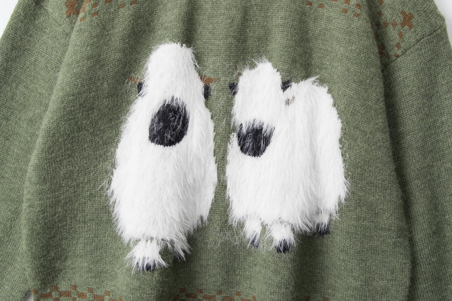 Woolly Pair | Fuzzy Sheep Knit Jumper - Luxuryurbanwear