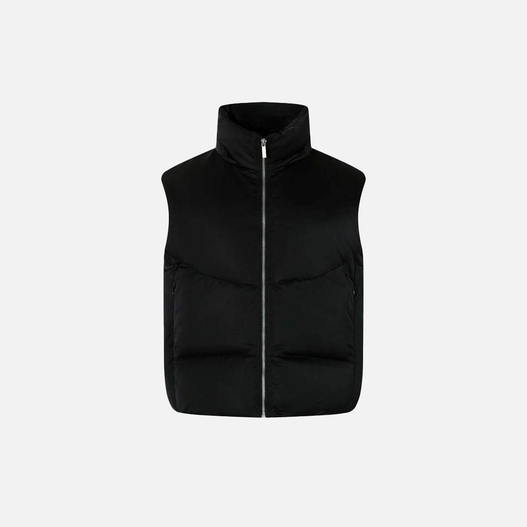 Effortless Thick Stand Collar Puffer Vest - Luxuryurbanwear