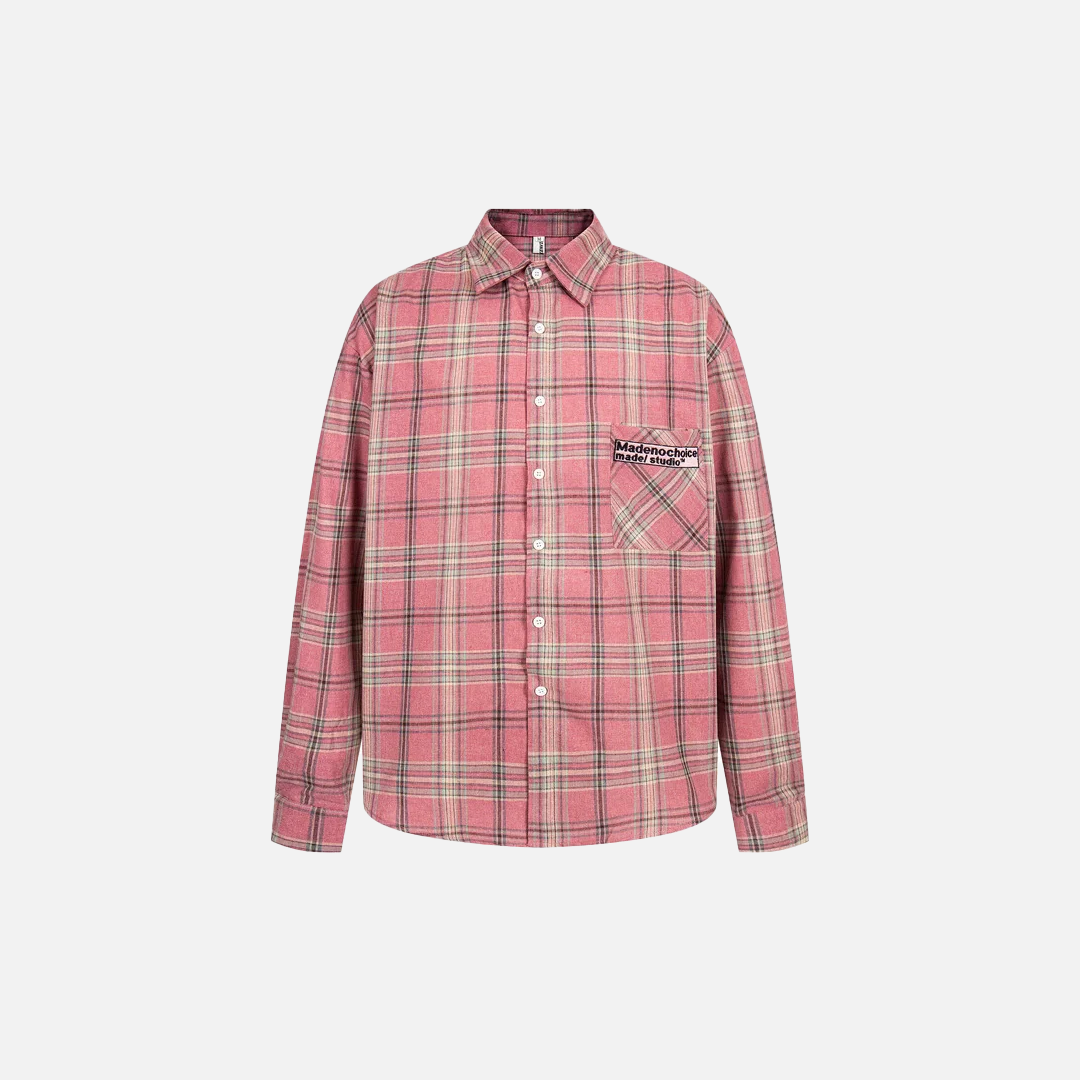 Effortless Retro Plaid Fashionable Long Sleeve Shirt - Luxuryurbanwear