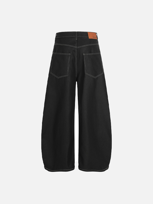 Split Design Coated Denim Jeans - Luxuryurbanwear