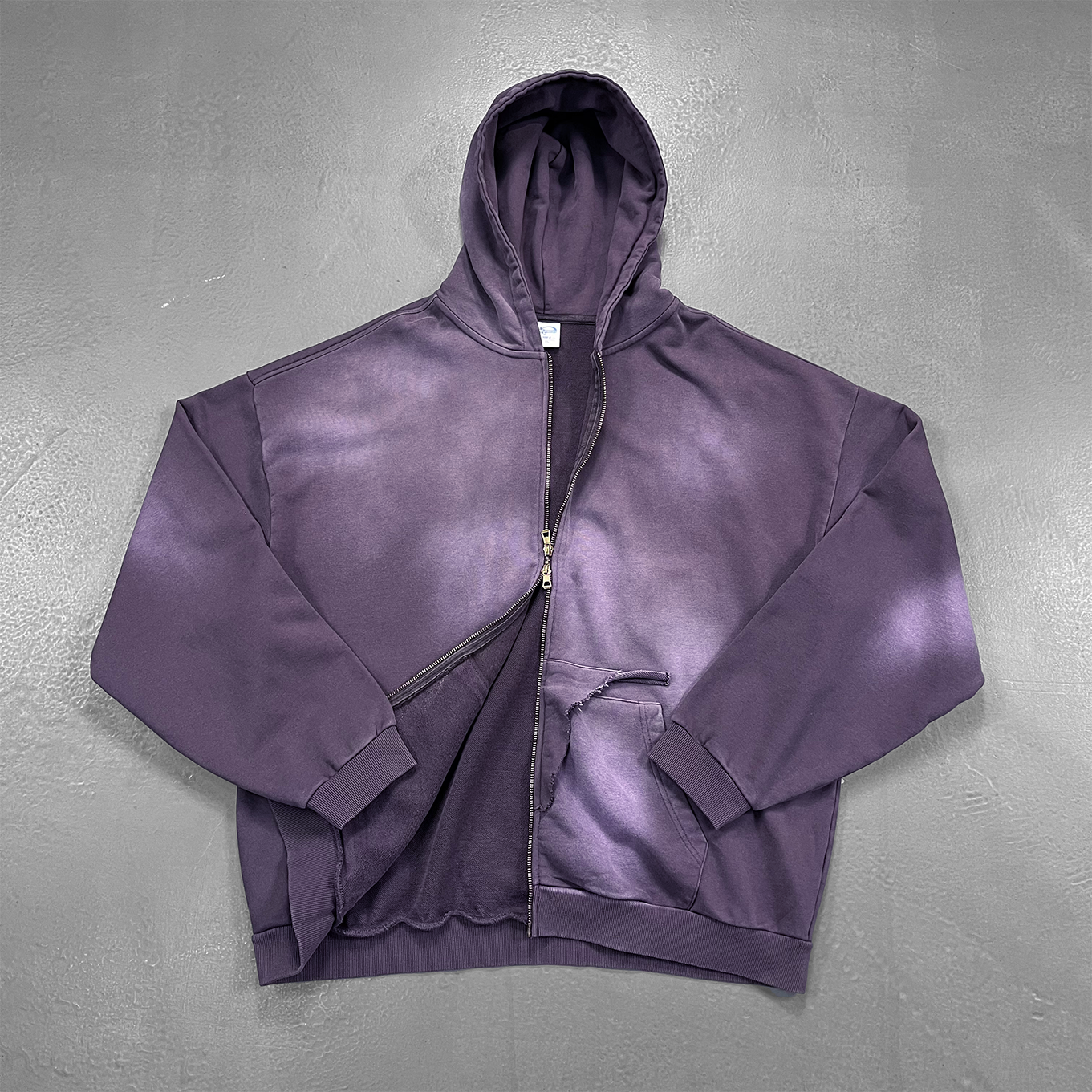 Washed Distressed | Zip-Up Hoodie - Luxuryurbanwear