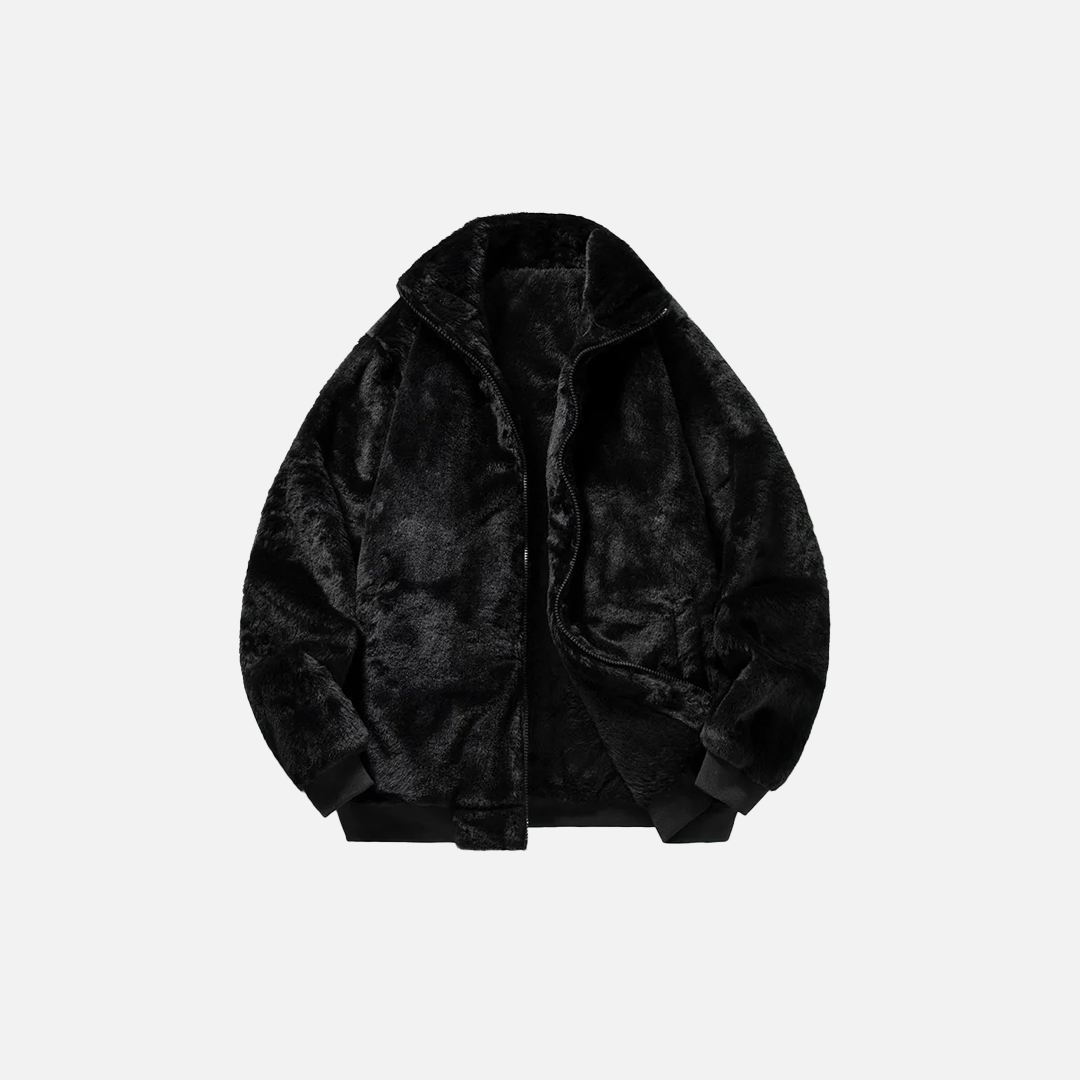 Warm Windproof Fleece-Lined FAux Fur Jacket - Luxuryurbanwear