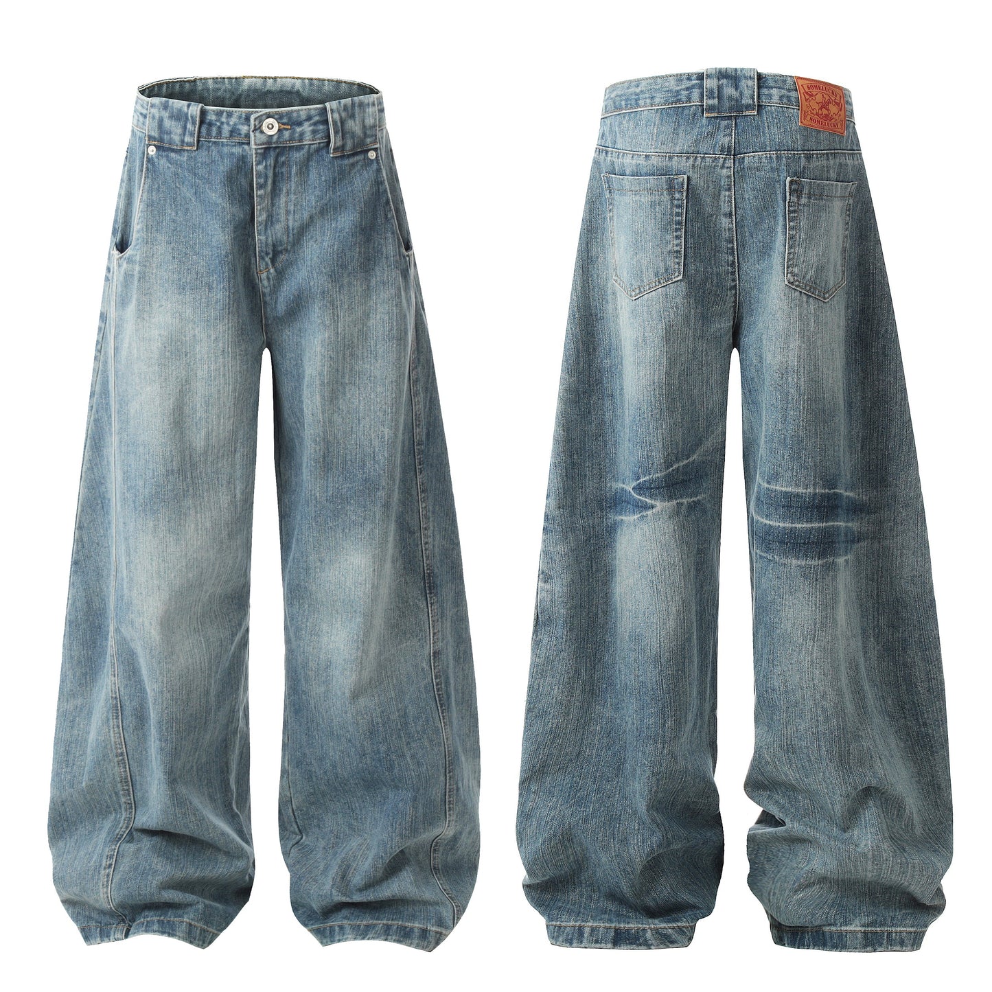 Washed Wide Leg | Vintage Denim Jeans - Luxuryurbanwear
