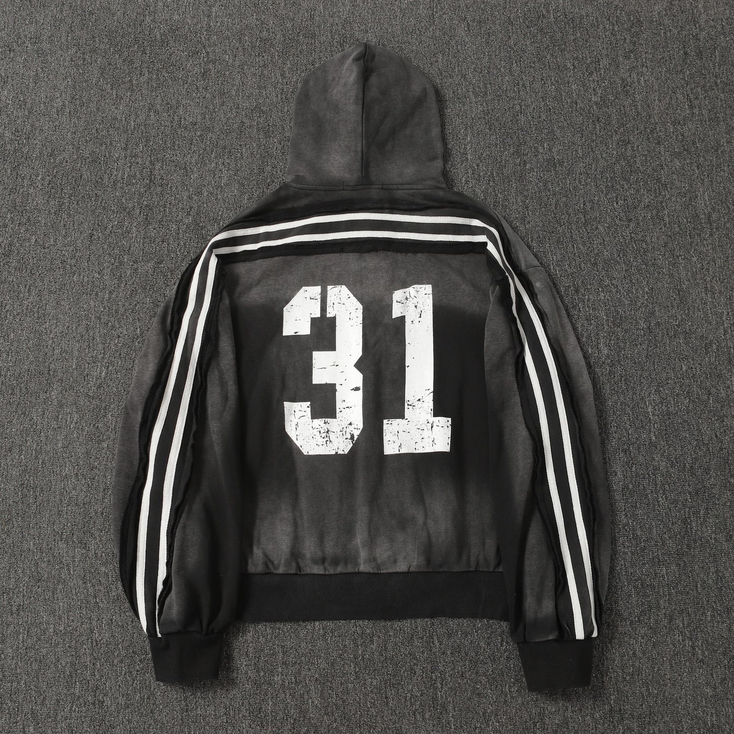 Vintage Sport Stripe | Zip Up Hoodie - Luxuryurbanwear