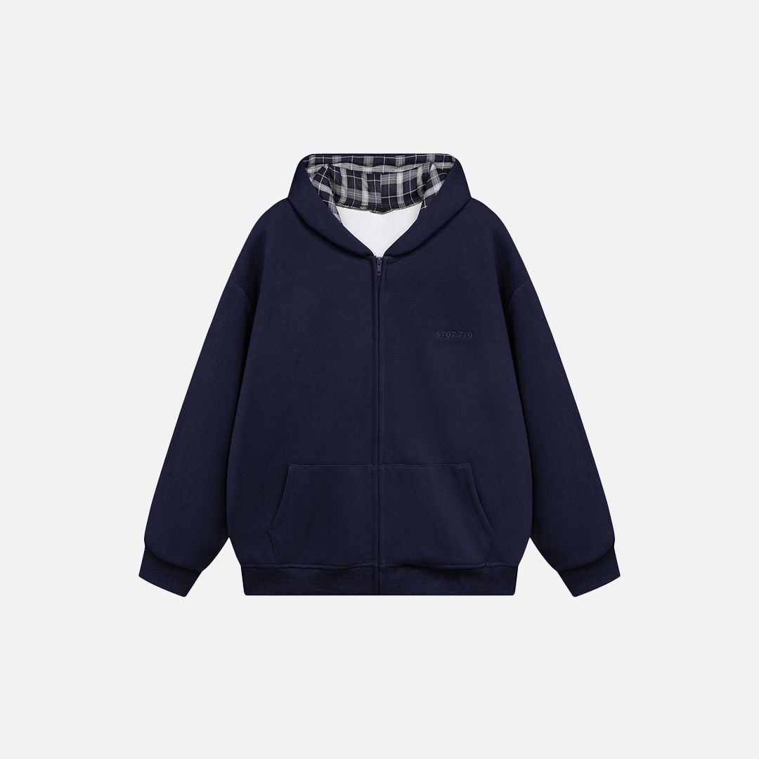 Stylish American Vibe Loose Zip-Up Hooded Sweatshirt - Luxuryurbanwear