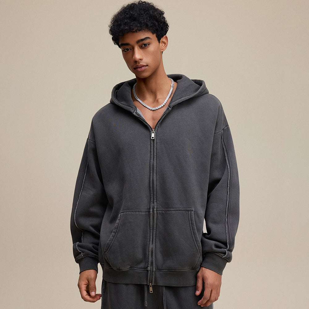 Vintage | Classic Zip Up Hoodie - Luxuryurbanwear