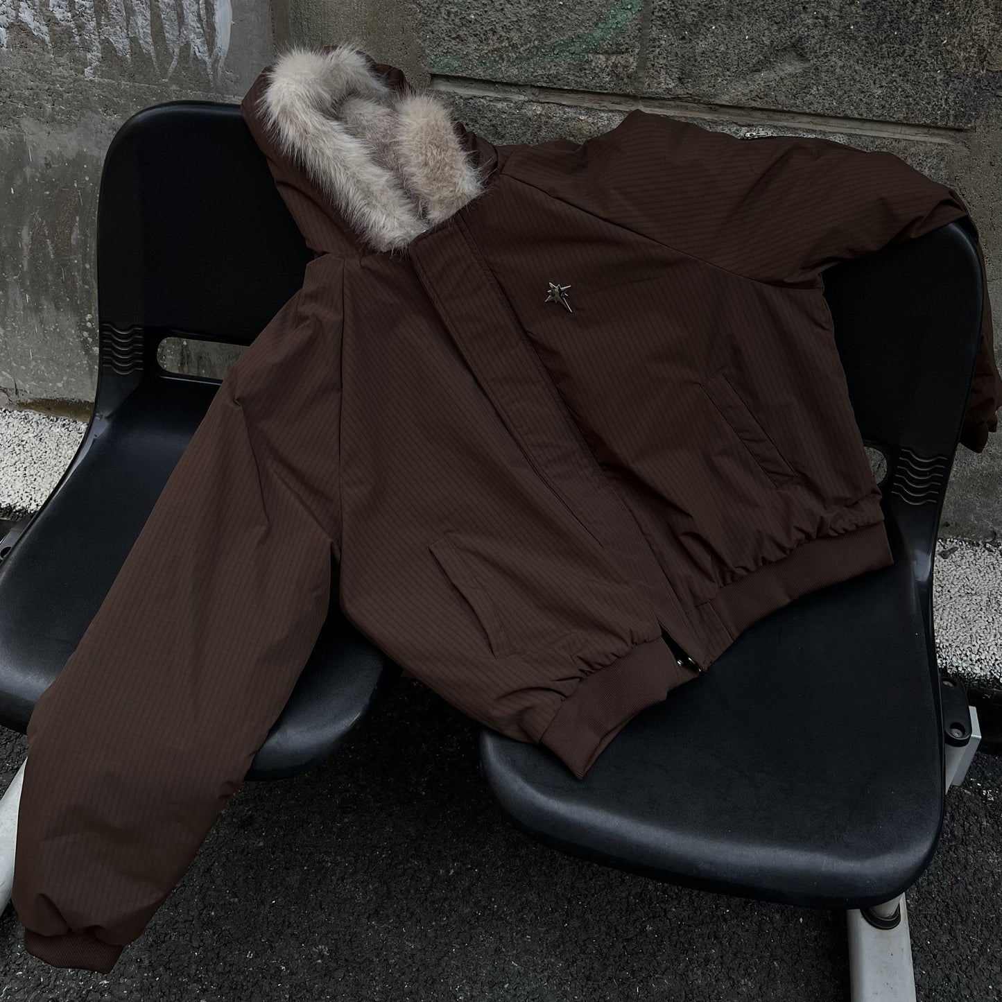 Star Rivets| Padded Bomber Jacket - Luxuryurbanwear
