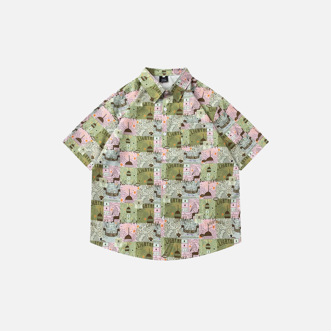 Y2K Trendy Hawaiian Graphic Printed Beach Shirt - Luxuryurbanwear