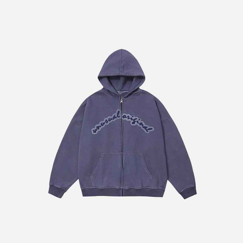 Zip Up Hoodie Washed Prime