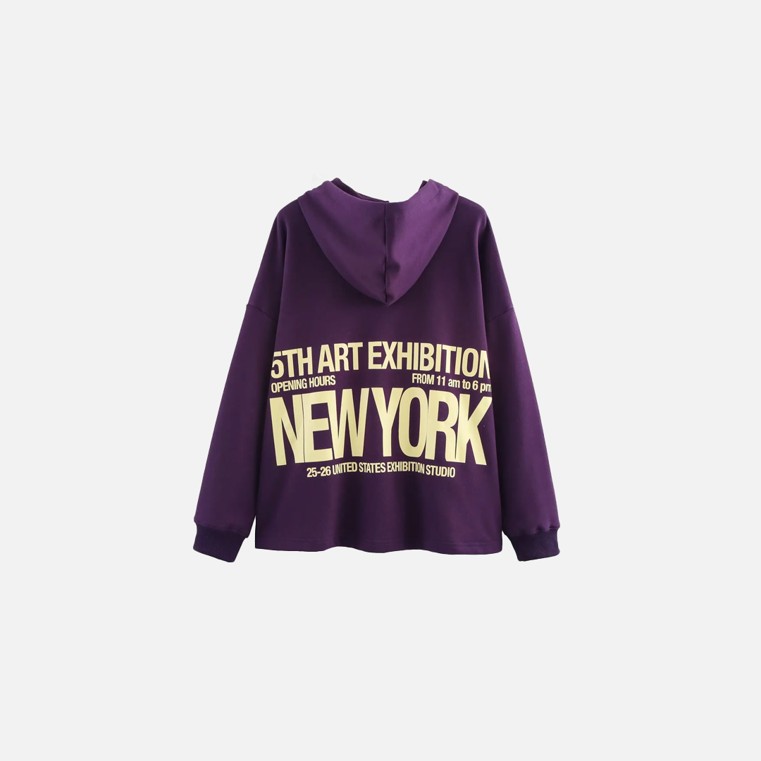 Stylish Lettering Loose Hoodie - Luxuryurbanwear