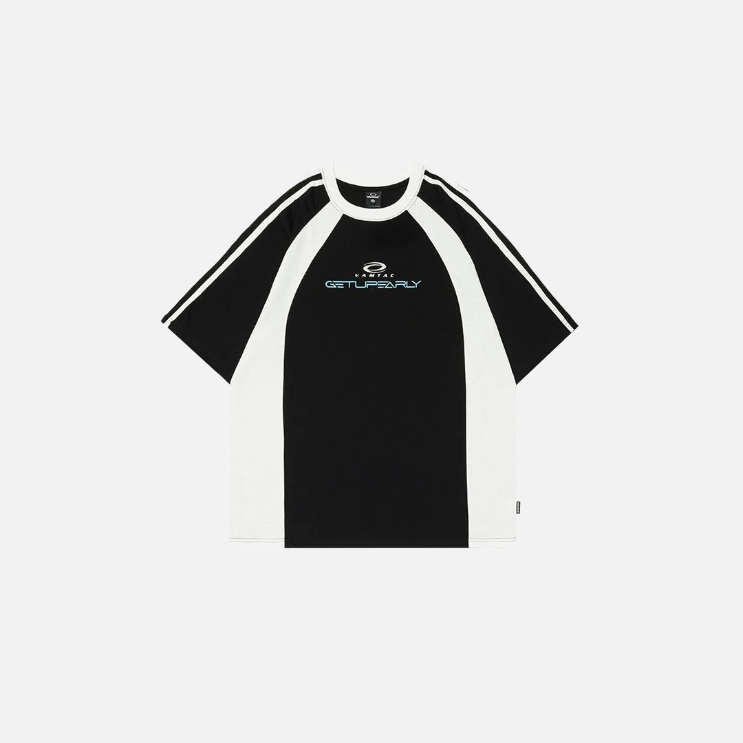 Vintage American Sports Style Short T-Shirt - Luxuryurbanwear