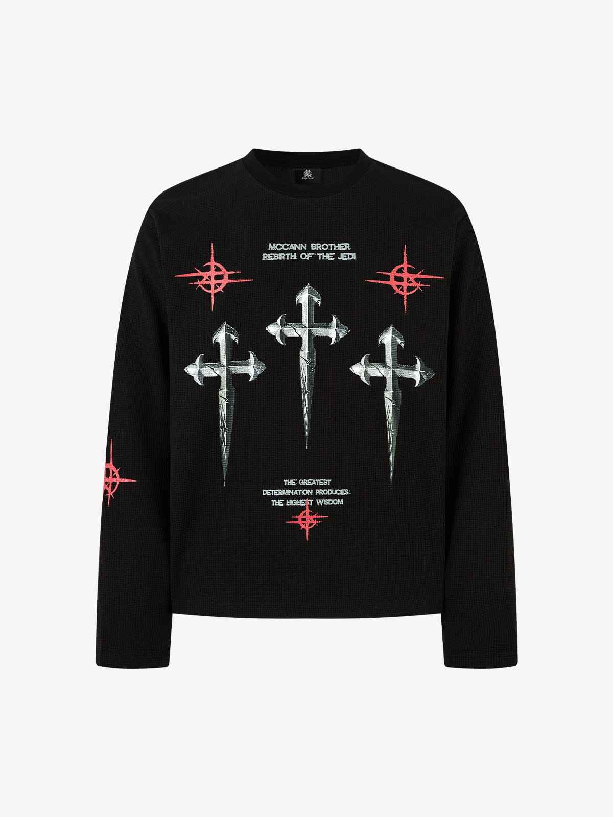 Long Sleeve Letter Cross