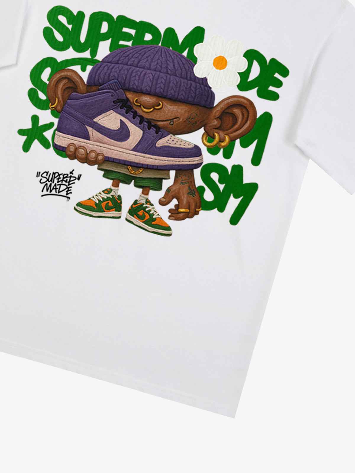 Street Cartoon Sneaker Graffiti Sneaker T-shirt