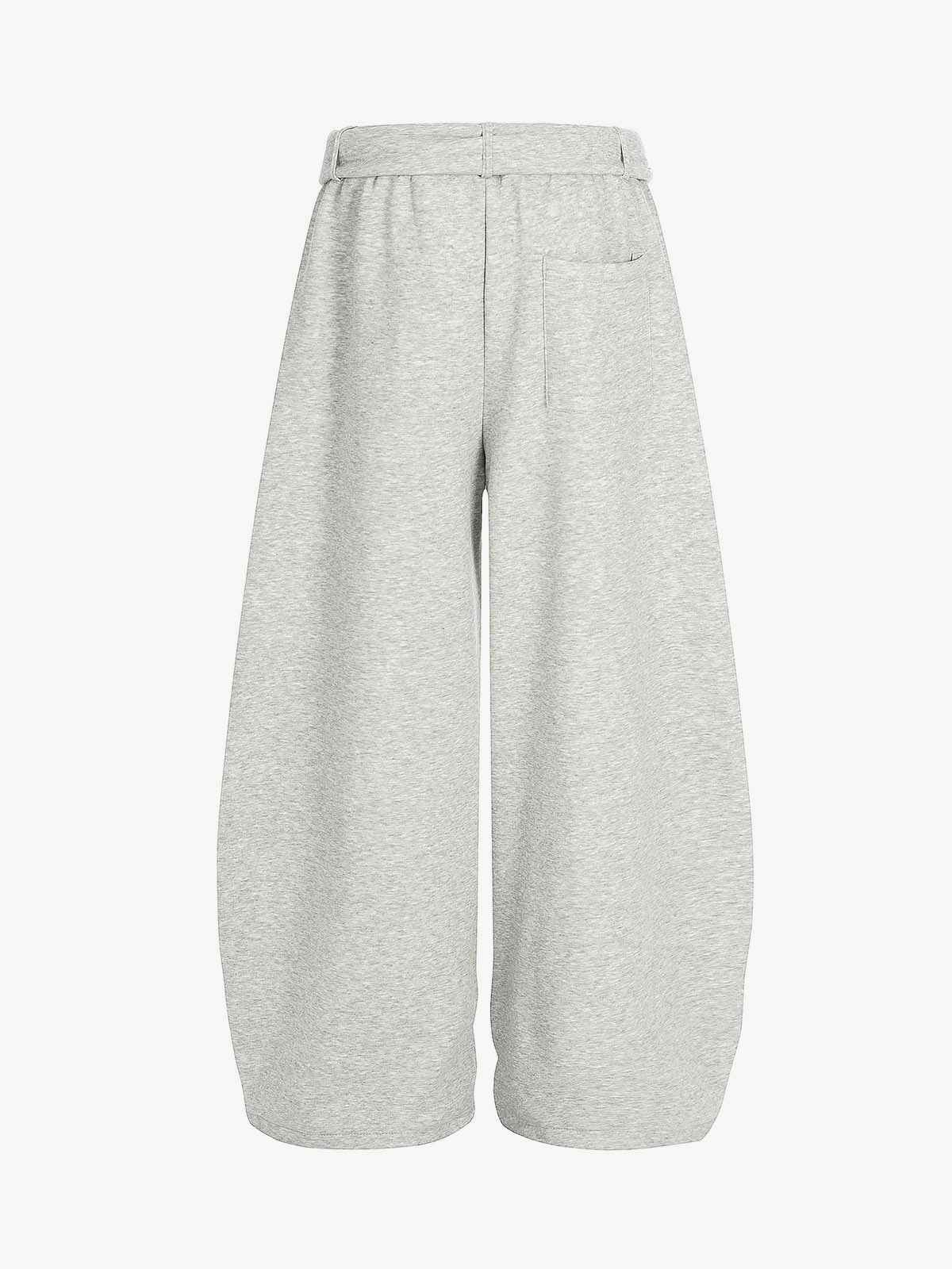 Cross Print Long Tie Detail Baggy Sweatpants